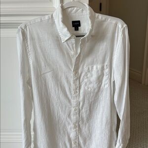 Men’s J. Crew Crisp White Button Down Shirt - Small Casual J Crew